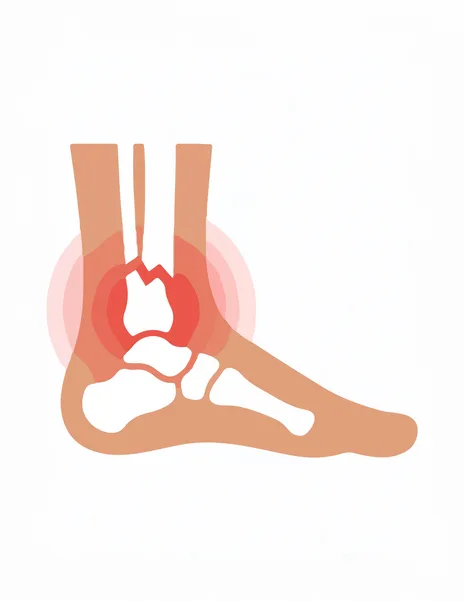 Illustration of an ankle fracture